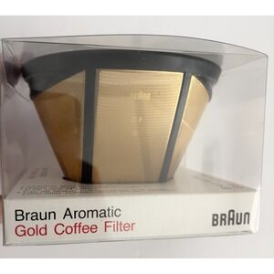 Vintage BRAUN 23K Gold Plated Swiss Permanent Coffee Filter Switzerland GF4 New